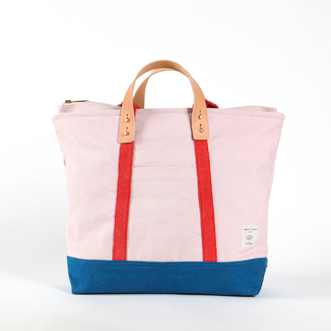 Immodest Cotton Small Zipper Tote - Sky