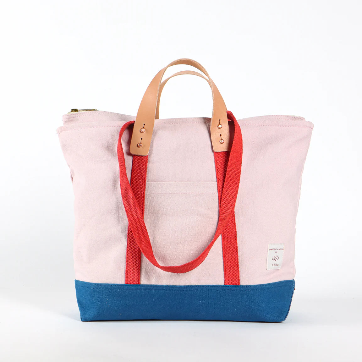 Immodest Cotton Small Zipper Tote - Sky