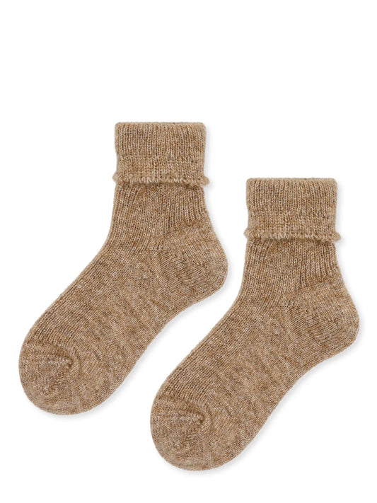 Hansel from Basel Shaggy Alpaca Turncuff Crew - Oatmeal